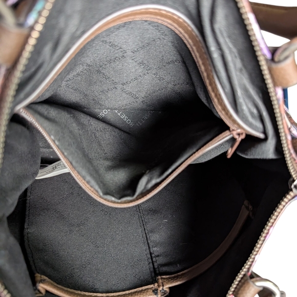 Rosetti Stunning Multi color Floral Brown Women's Handbag Fall Like New - Picture 10 of 13